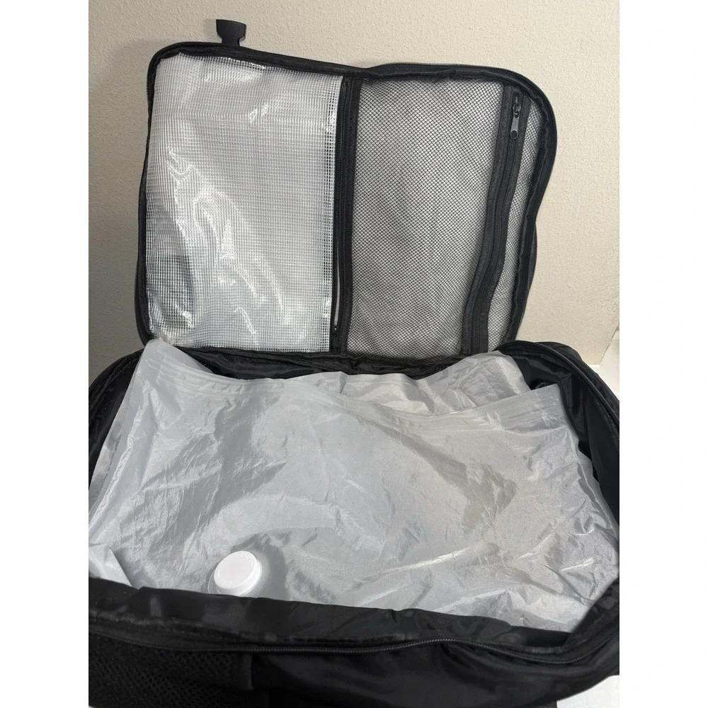 Large Black Travel Backpack Carry-On – Laptop Sleeve, Compartments, Pockets